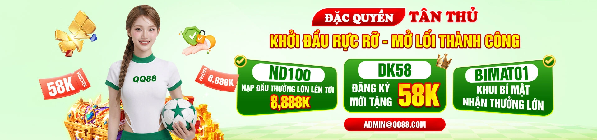 đặc quyền tân thủ tại QQ88